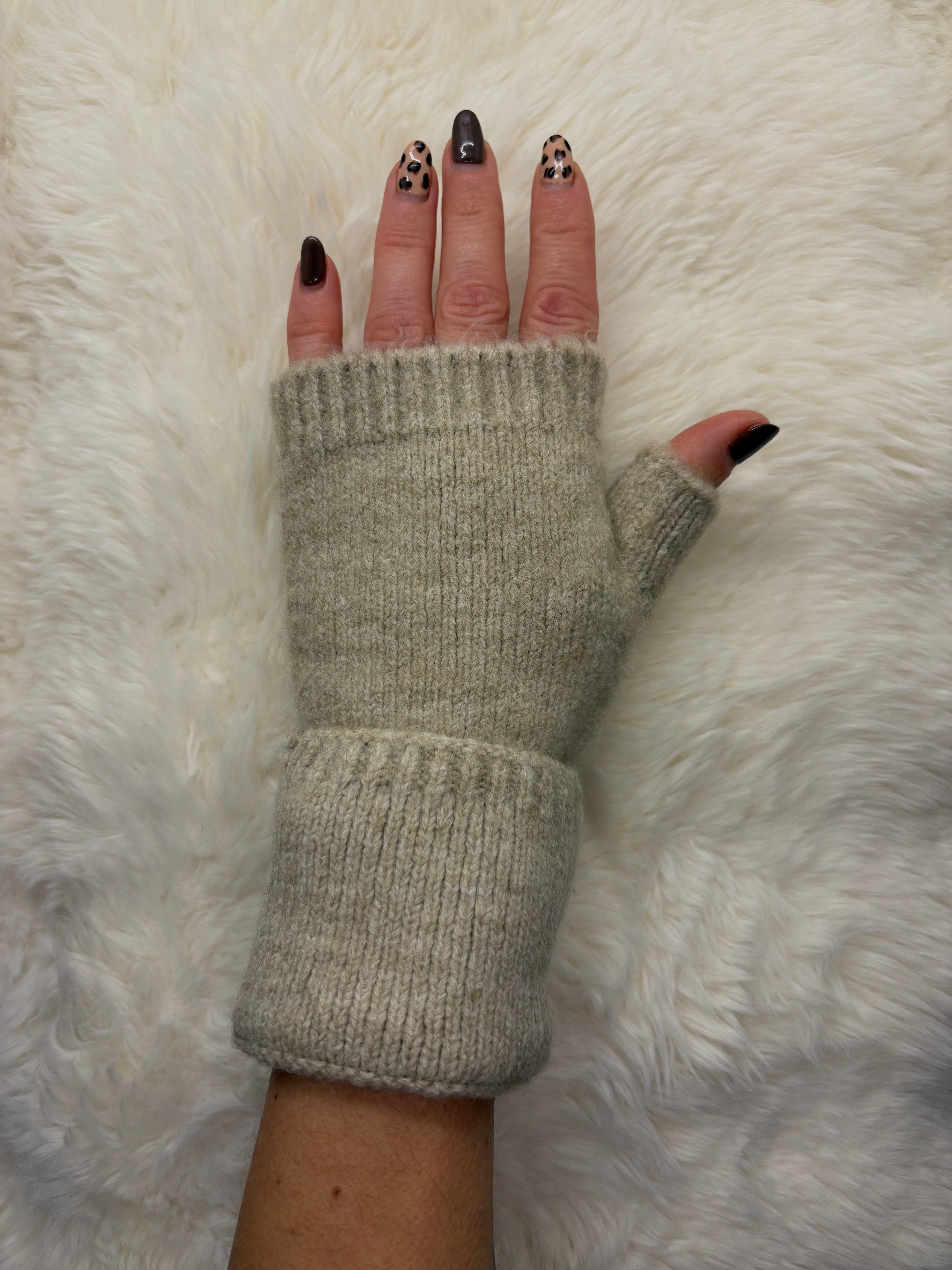 Mitaine à repli Taupe