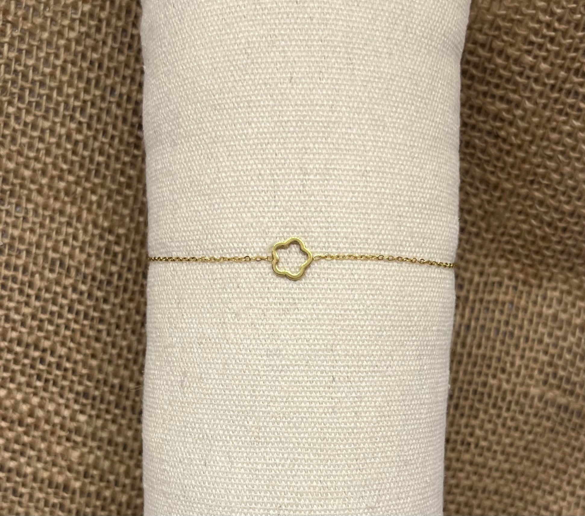 Bracelet - Trèfle à 5 feuilles Or