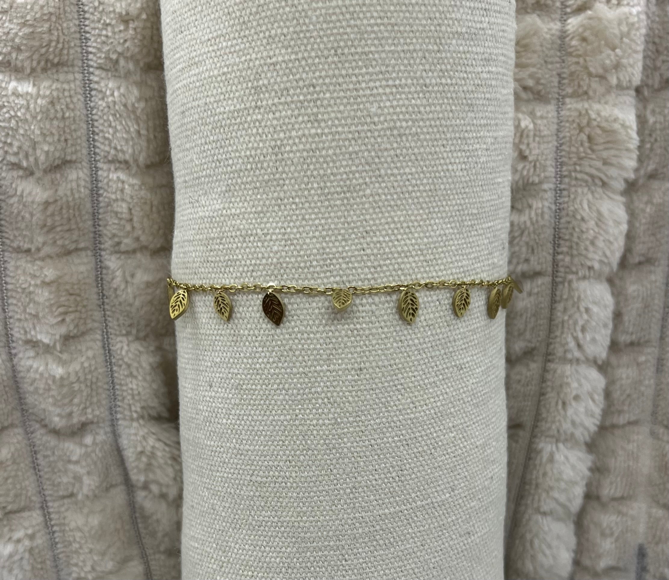 Bracelet - Feuilles Or