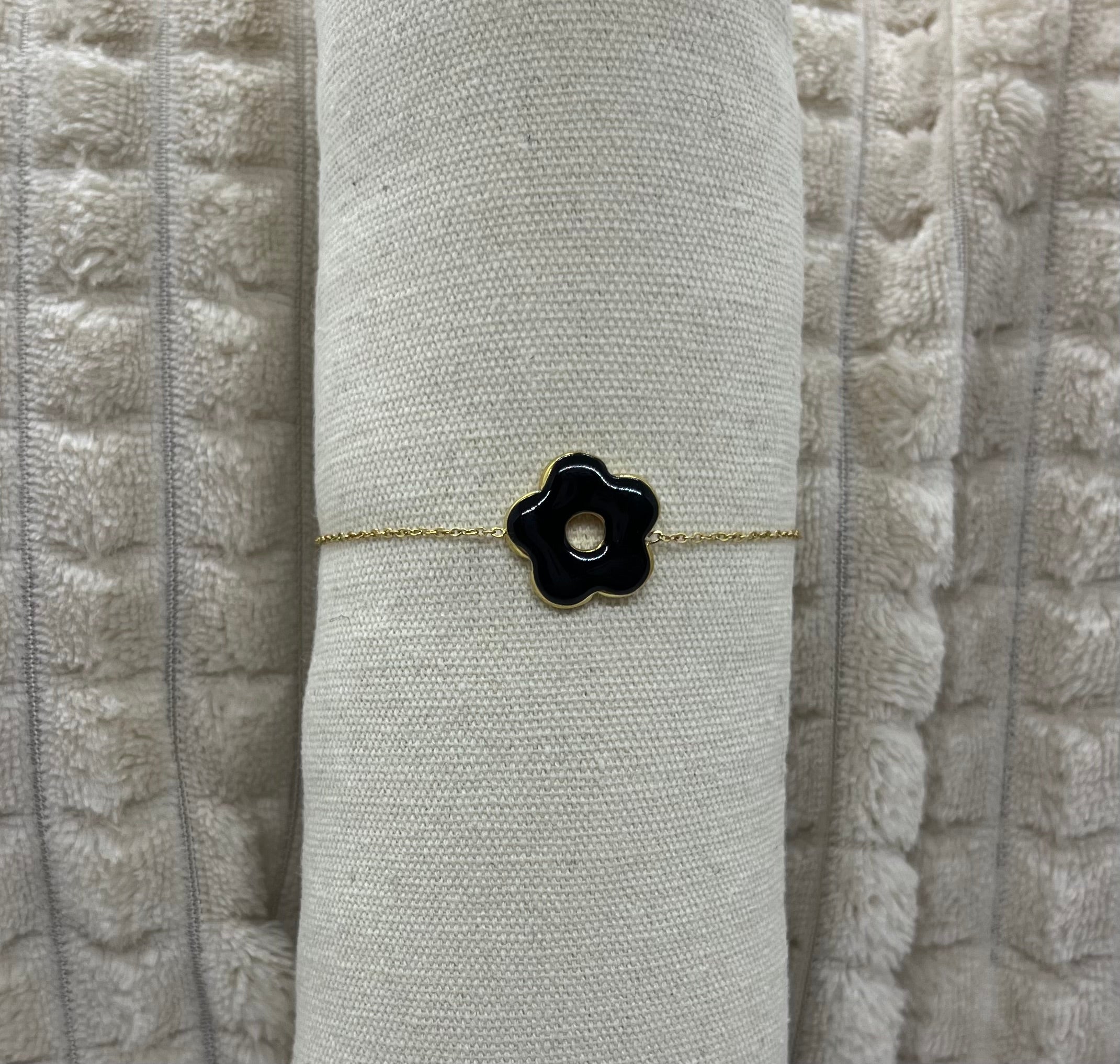 Bracelet - Fleur Noire