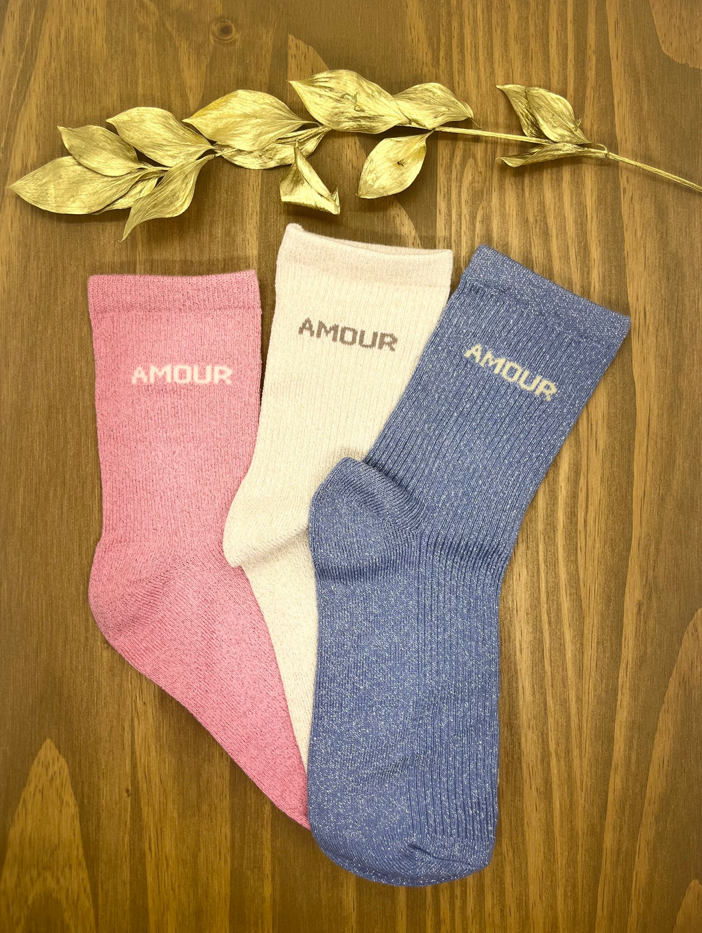 Chaussettes à Paillettes "Amour" (36-40)