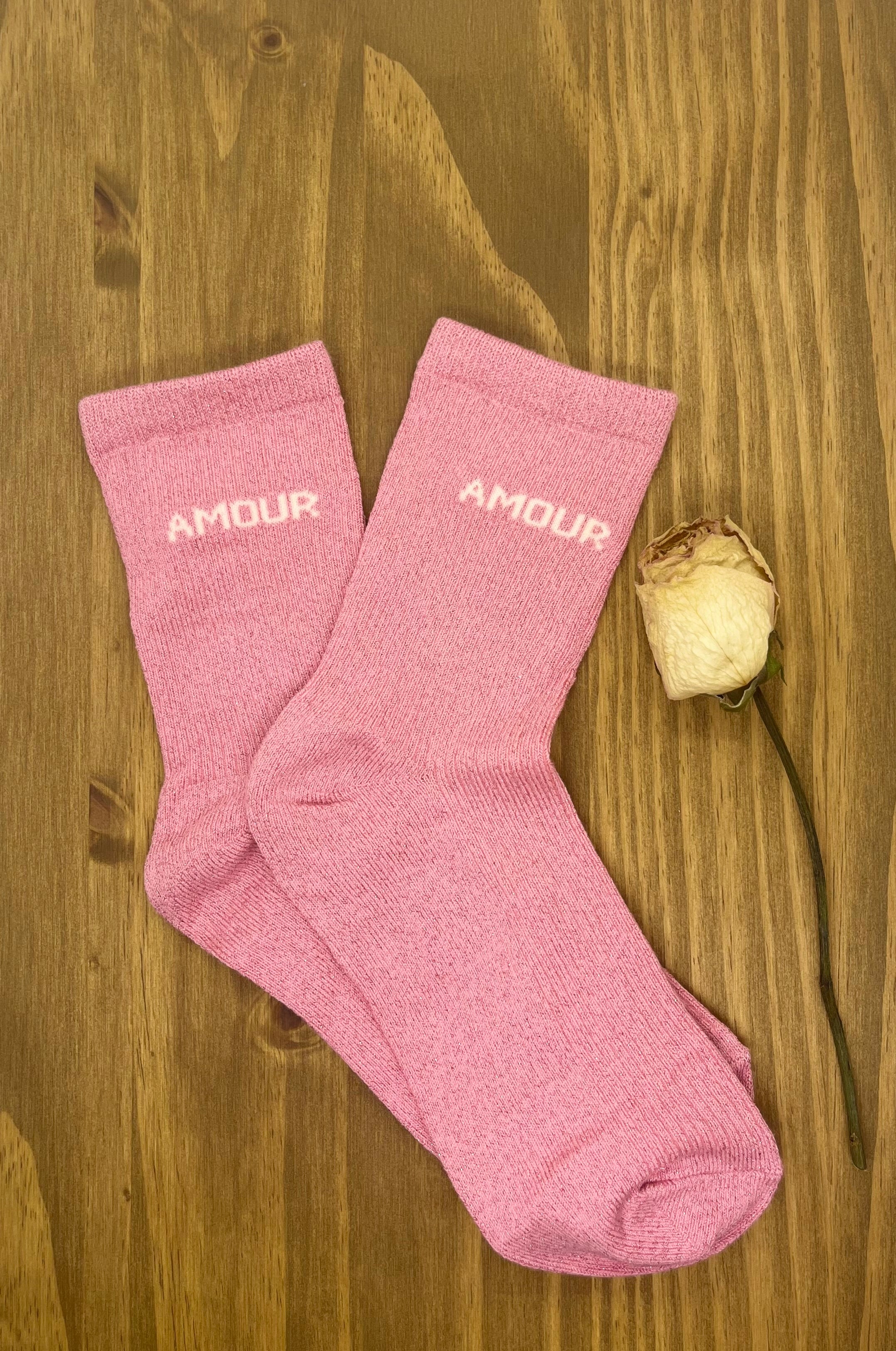 Chaussettes à Paillettes "Amour" (36-40)