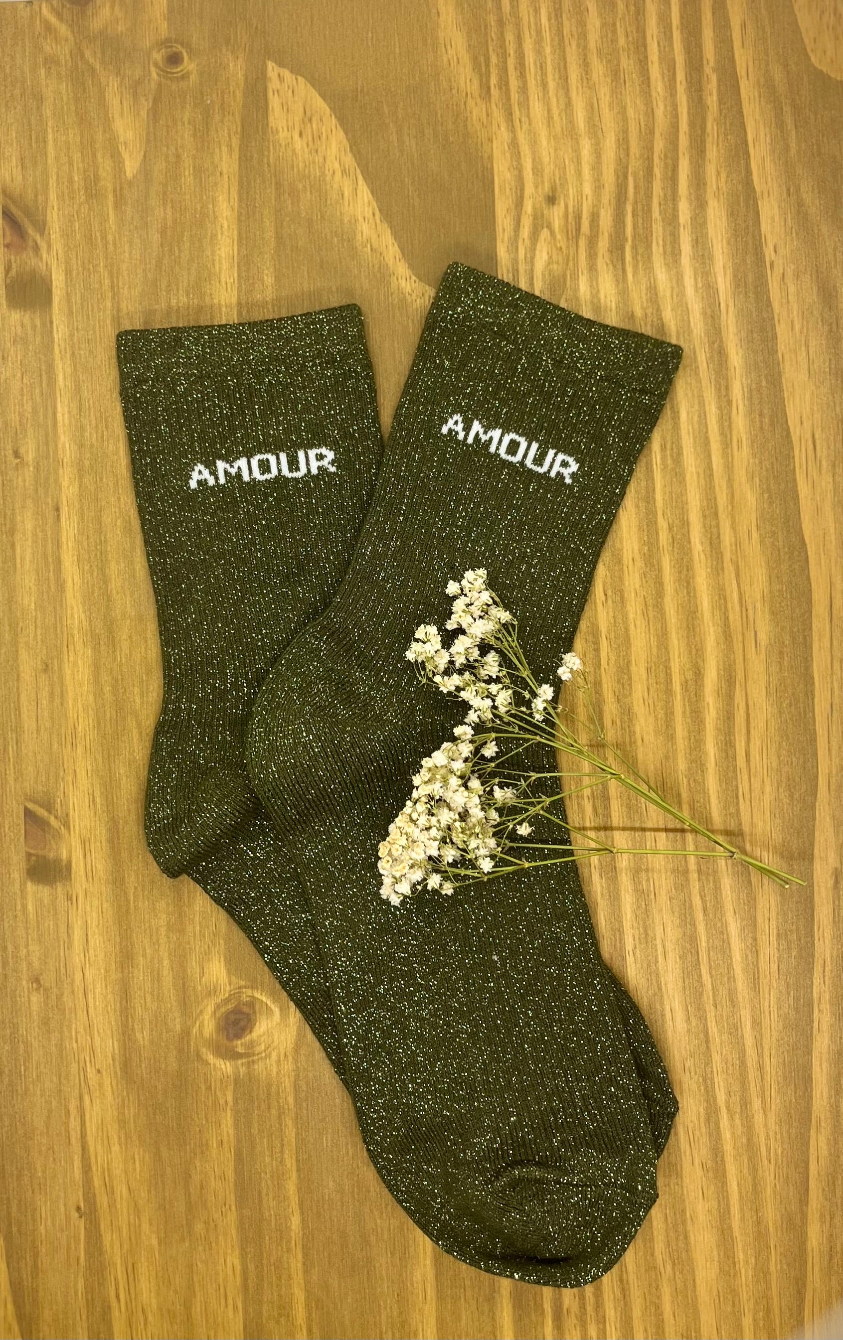 Chaussettes à Paillettes "Amour" (36-40)