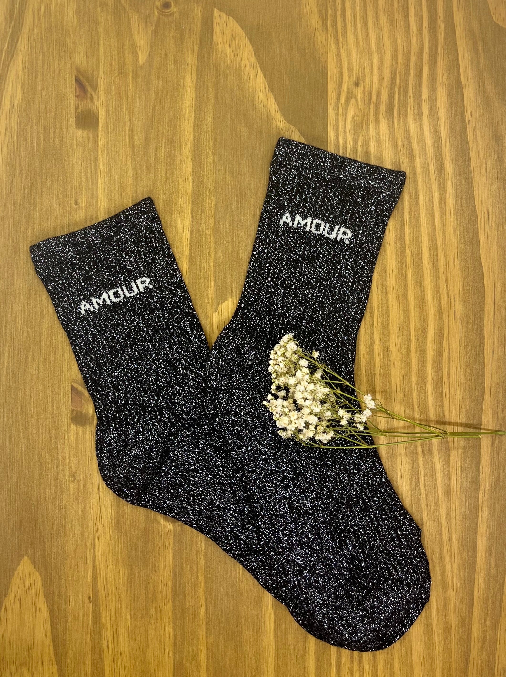 Chaussettes à Paillettes "Amour" (36-40)
