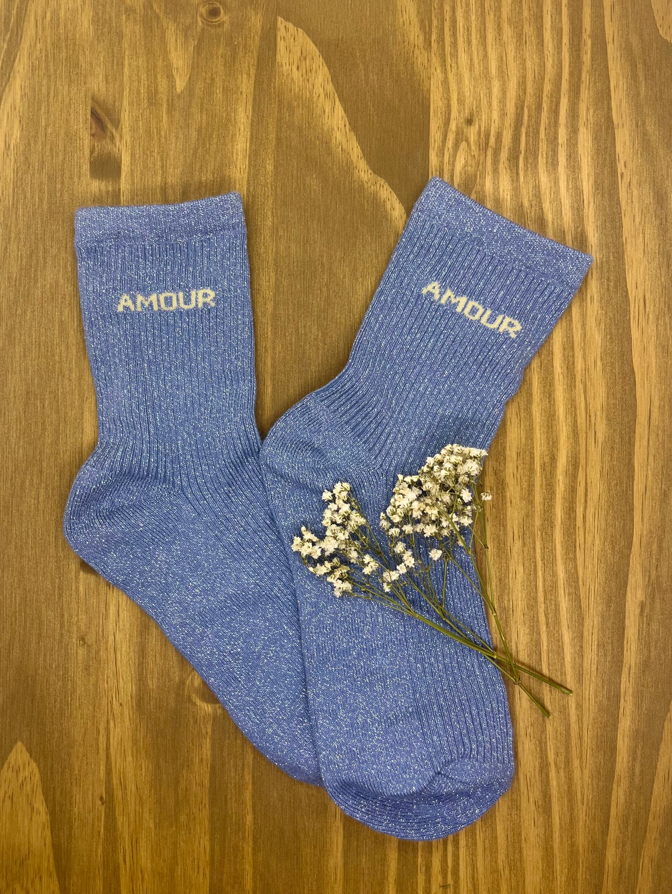 Chaussettes à Paillettes "Amour" (36-40)
