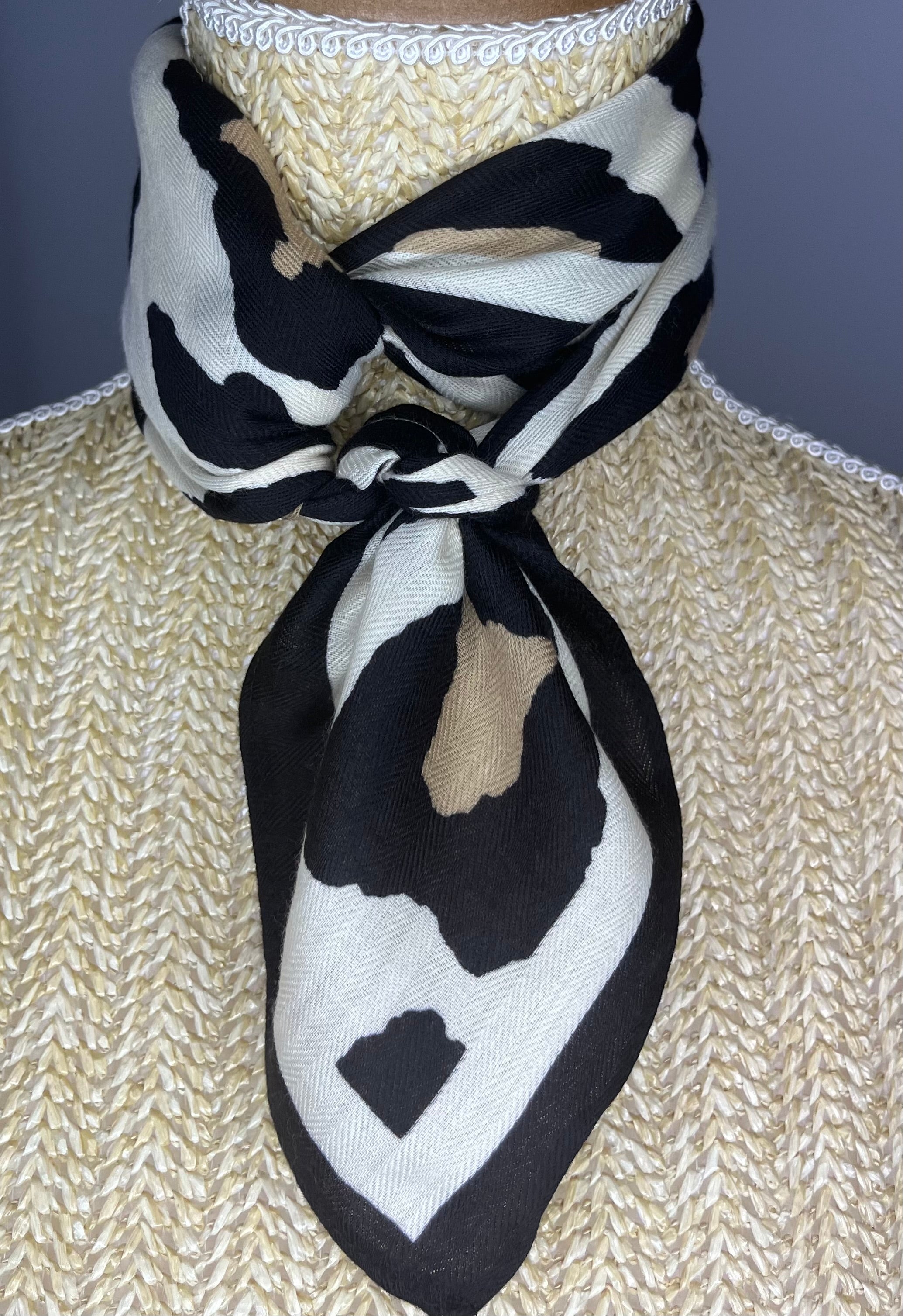 Foulard Carrée Léopard Femme