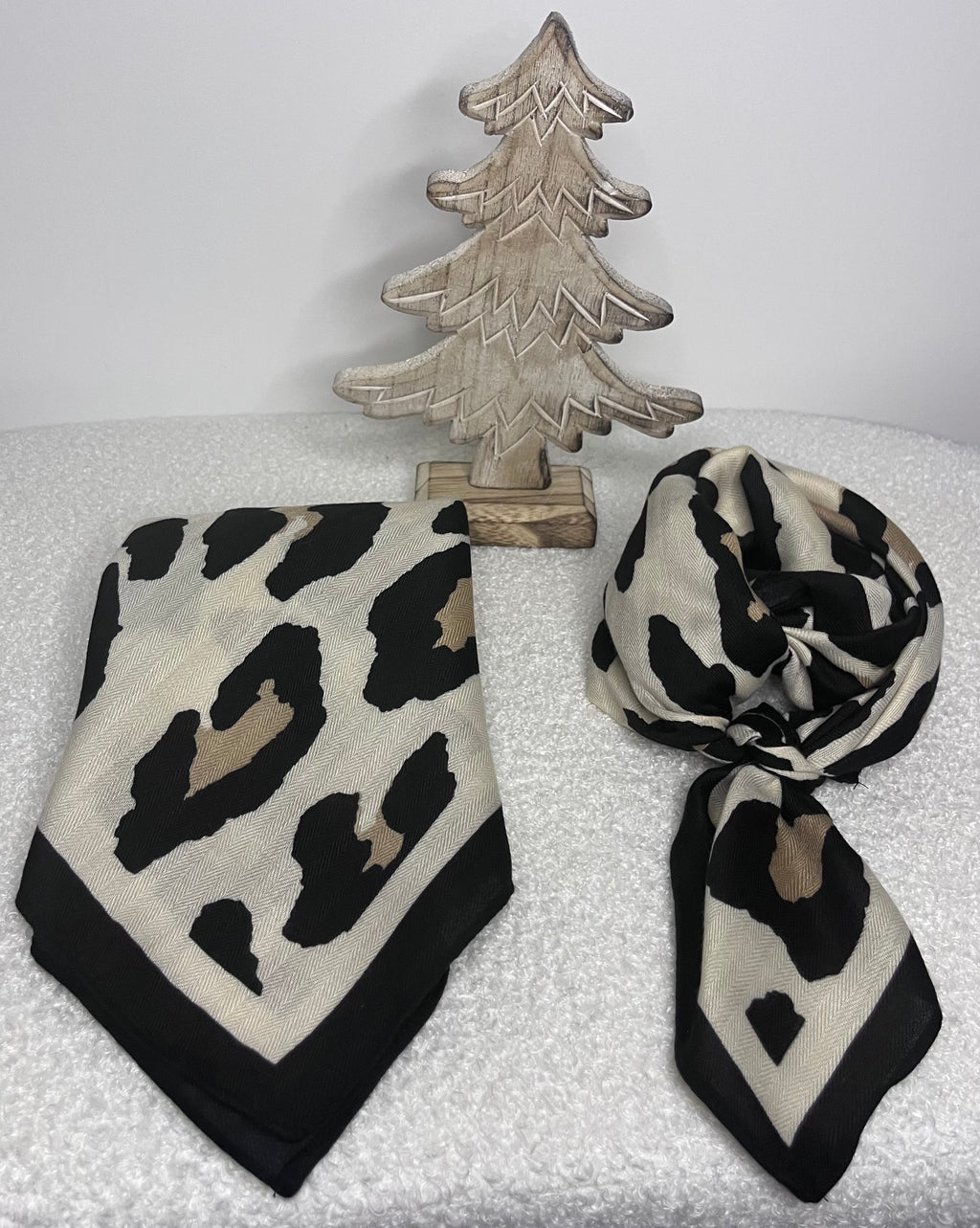 Foulard Carrée Léopard Femme