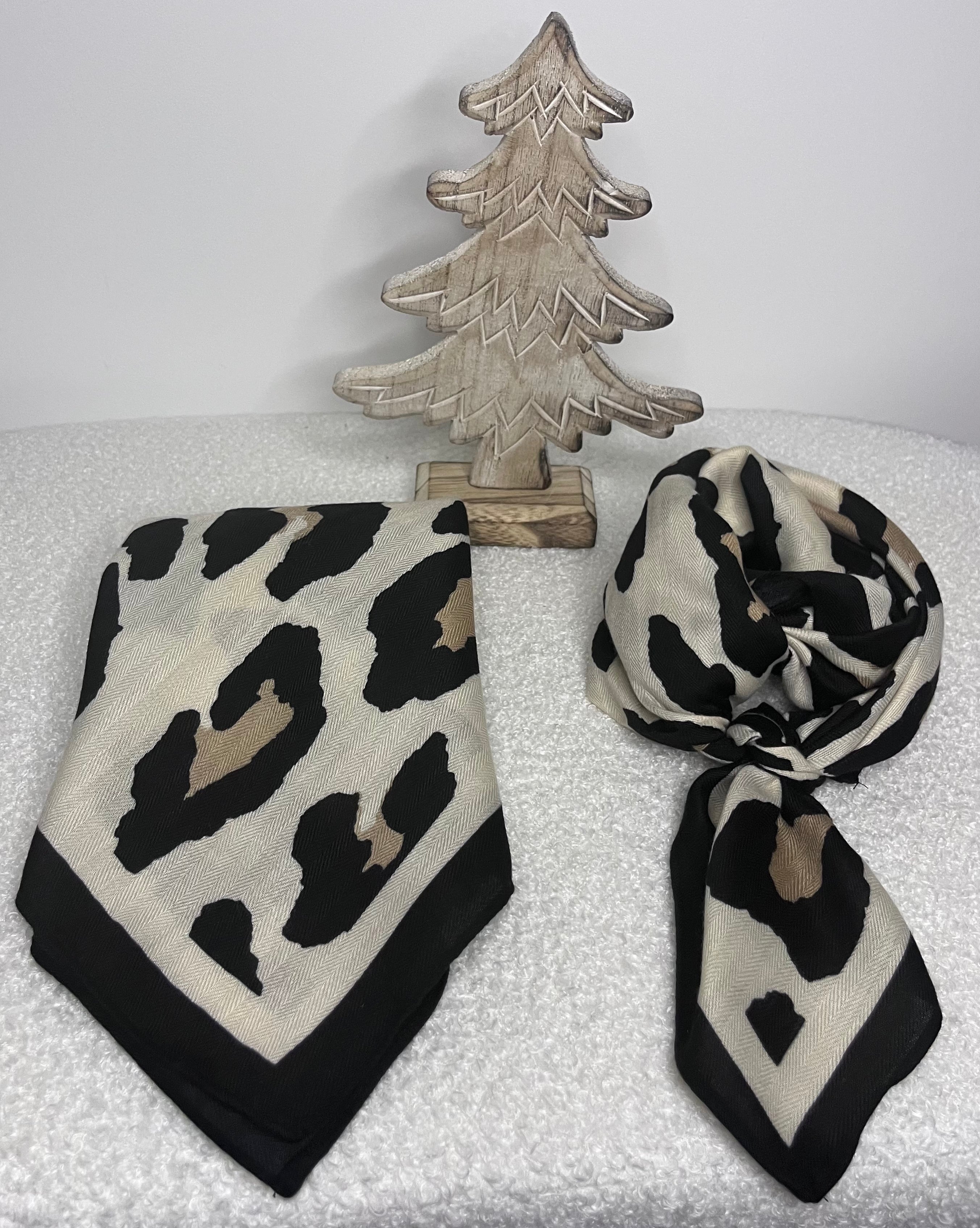 Foulard Carrée Léopard Femme