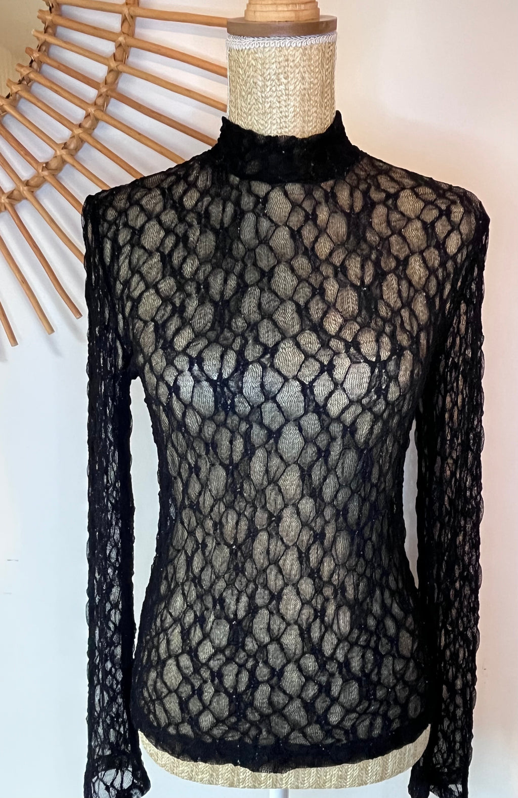 Haut Dentelle Florale Femme - Noir